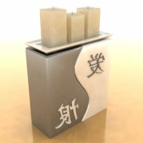 Elegant Design Of Candle Holder 3d model