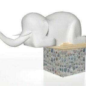 3д модель статуи садового слона