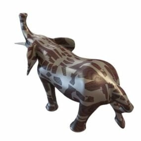 Model 3D rzeźby słonia zwierzęcego