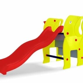 דגם תלת מימד של מגלשת פילים של Playground