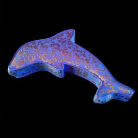 Cojín tipo almohada con forma de pez delfín modelo 3d