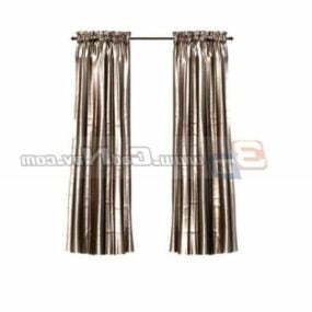 Embroidery Window Curtain Drapes 3d model