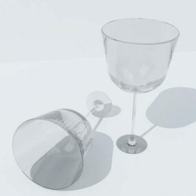 Kitchen Empty Wine Glass 3d model