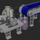 Machine Part Engineering Animation