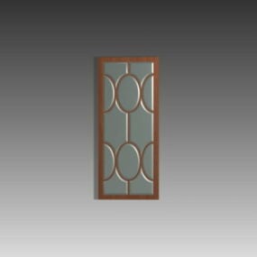 Home Entry Door With Glass Inserts 3d model