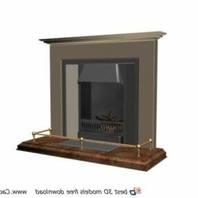 Old Fireplace Design 3d model
