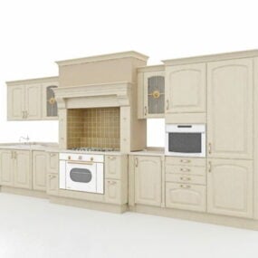 Europe Elegant Kitchen Design 3d model
