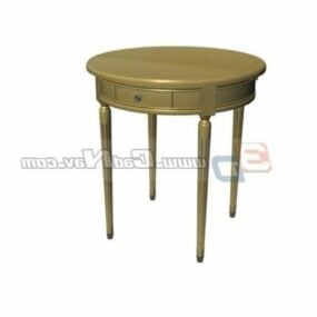 European Furniture Round Coffee Table 3d model