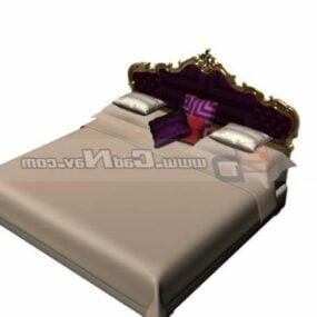 European Antique Bed Design 3d model