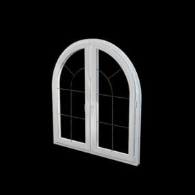 Fenêtre à battants de style européen pour la maison modèle 3D