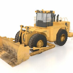 Modelo 3d de carregadeira de rodas de escavadeira industrial