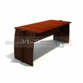 میز اجرایی چوبی مدل سه بعدی