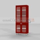 Exhibition Furniture Red Storage Cabinet