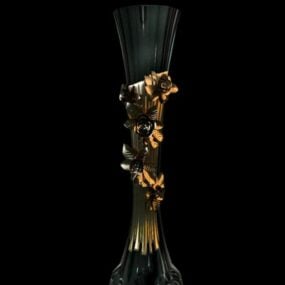 Home Decoration Tall Glass Vase 3d model