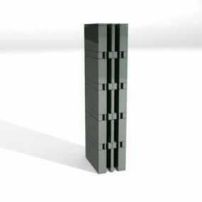 セメント柱構造の3Dモデル