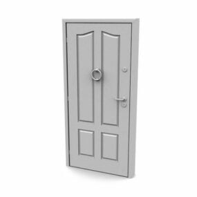 ריהוט דלת חיצוני עם דגם תלת מימד Knocker