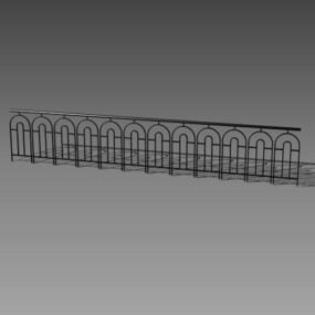 外部铁栏杆3d模型