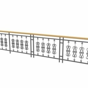 Exterior Decorative Railing Design 3d model