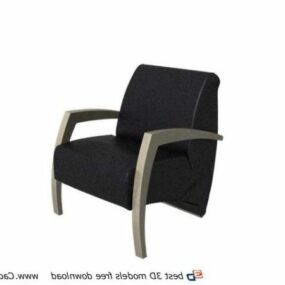 Furniture Fabric Accent Chair 3d model