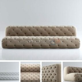 Muebles de sofá de tela Chesterfield modelo 3d