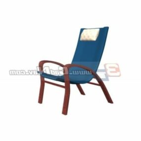 Chaise longue en tissu pour la maison modèle 3D