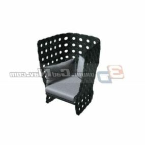 3d модель крісла-ванна меблева тканина
