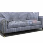 Grey Fabric Material Couple Sofa