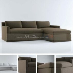 3д модель тканевого мебельного секционного дивана