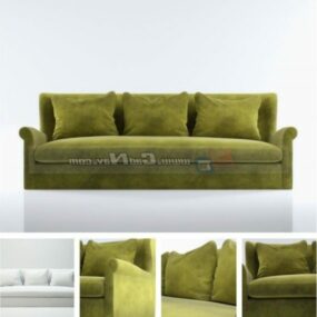 Fabric Settee Sofa Furniture 3d model
