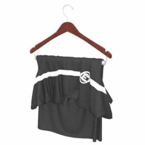 Hanger With Fabric Shirt 3d model