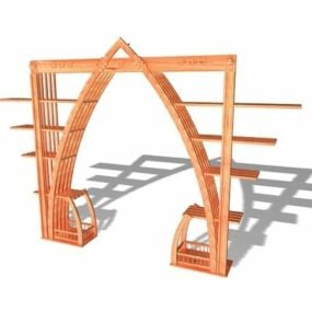 3D model dřevěného továrního nábytku