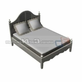 Family Double Bed Furniture 3d model