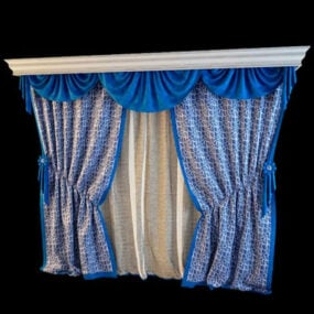Fancy Window Curtain Fabric 3d model