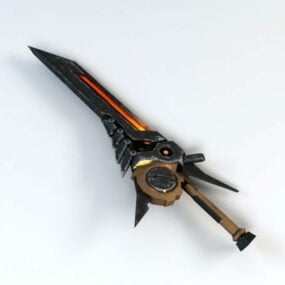Oyun Fantezi Kılıç 3D modeli