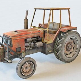 Industriell gårdstraktor 3d-modell