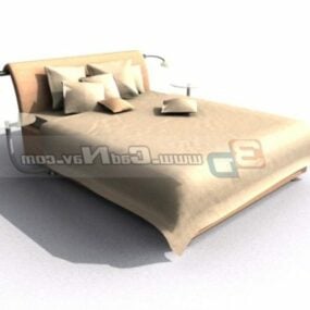 Mode möbel tyg säng 3d-modell
