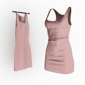Trippel skjørt kjole 3d-modell