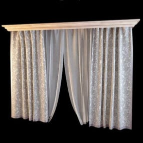 Fashion Fabric Window Curtain 3d model