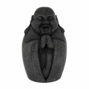 Modelo 3D de design de estátua de Buda gordo