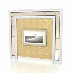Classic Feature Wall Decoration 3d model