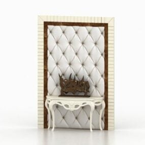 Luxusní domácí stěna s konzolovým stolem 3D model