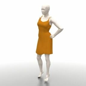 Fashion Store Female Dress Mannequin 3d model