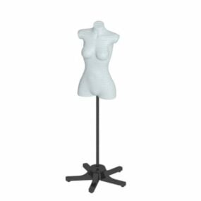 Fashion Female Mannequin Form Stand 3d model