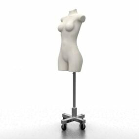 Modello 3d del manichino torso femminile del negozio di moda