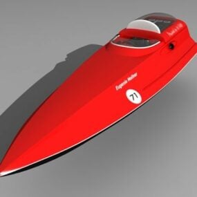 Model 3D łodzi motorowej Ferrari