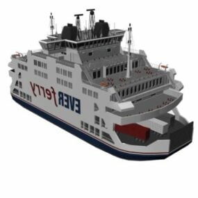Watercraft Ferry Merchant Ship 3d model
