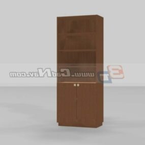 Füllendes 3D-Modell des Aktenbüroschranks aus Holz