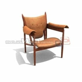 Chieftains Leather Chair Furniture 3d-modell