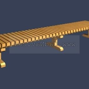 Projekt ławki ogrodowej jodłowej Model 3D