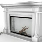 Antique Fireplace With Tools